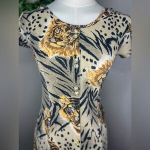Vintage big cat dress